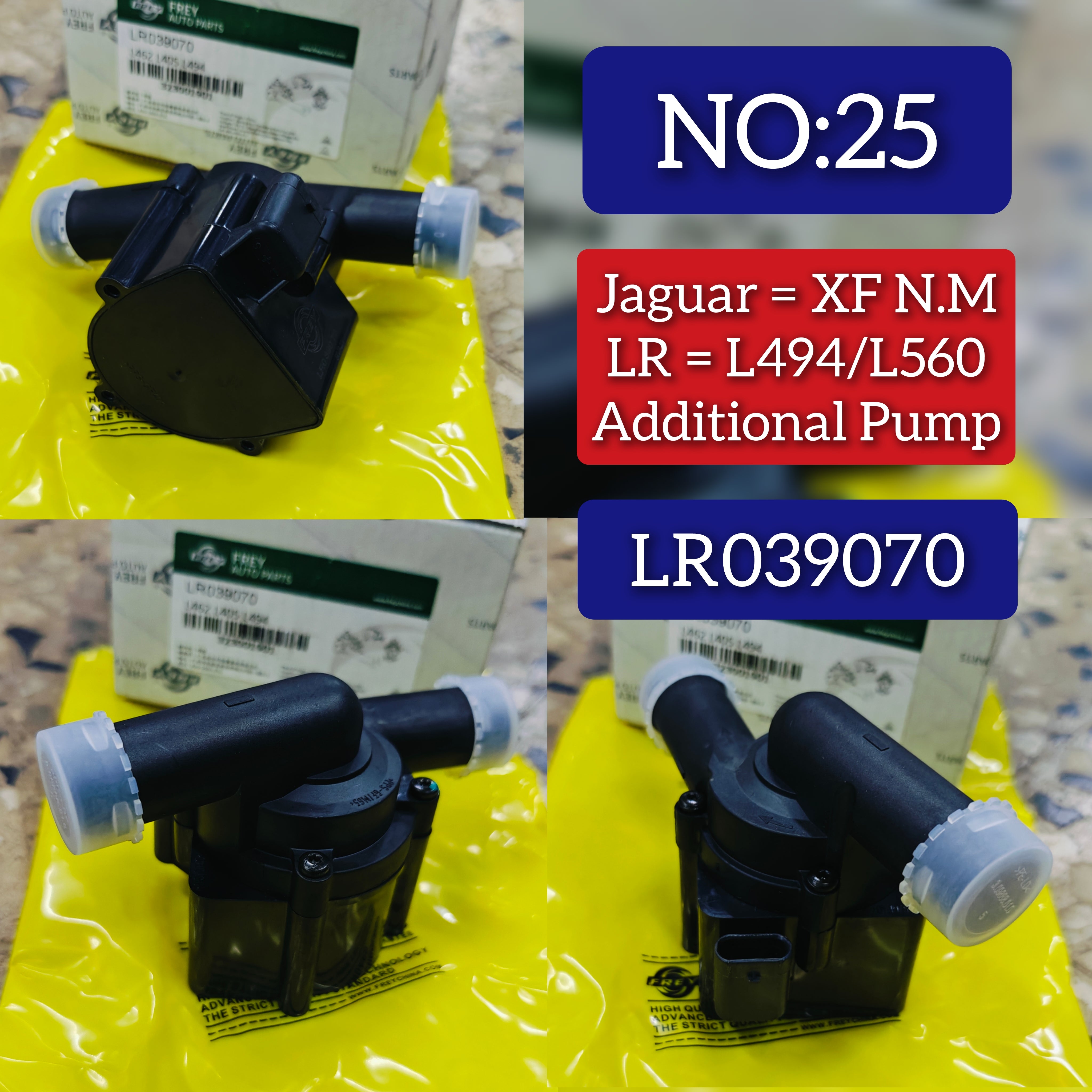 Auxiliary Water Pump LR039070 T4N8150 CPLA18D474AA Compatible With LAND ROVER DISCOVERY V (L462) & RANGE ROVER IV (L405) & RANGE ROVER SPORT II (L494) & RANGE ROVER VELAR (L560) & JAGUAR XE (X760) & XF II (X260) Tag No.25