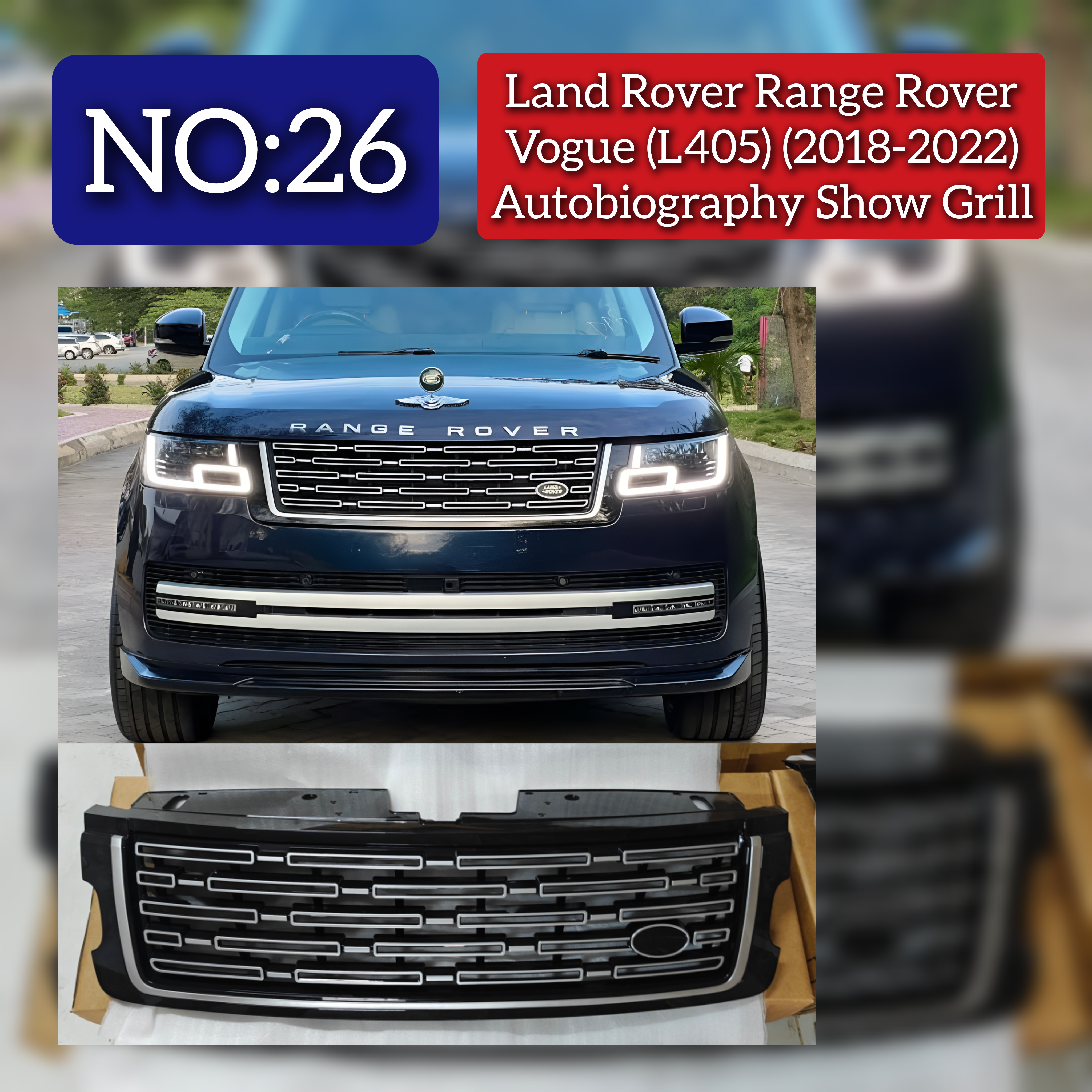 Autobiography Show Grill Compatible With Land Rover Range Rover Vogue - L405 (2018-2022) Tag No.26