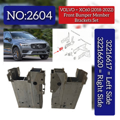 Front Bumper Member Brackets Set Left 32216617 Right 32216620 Compatible With VOLVO XC60 II (246) Tag No.2604