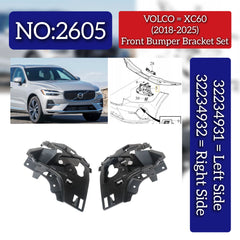 Front Bumper Brackets Set Left 32234931 Right 32234932 Compatible With VOLVO XC60 II (246) Tag No.2605