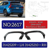 Rear Bumper Cover Heat Shield Exhaust Bracket Left 31425209 & Right 31425210 Compatible With Volvo XC60 (2018-21) Tag No.2617