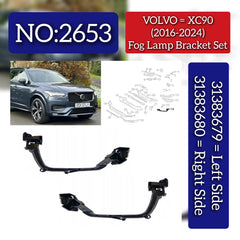 Front Bumper Fog Lamp Brackets Set Left 31383679 Right 31383680 Compatible With VOLVO XC90 I (275) Tag No.2653