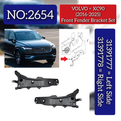 Front Bumper Brackets Set Left 31391777 Right 31391778 Compatible With VOLVO XC90 I (275) Tag No.2654