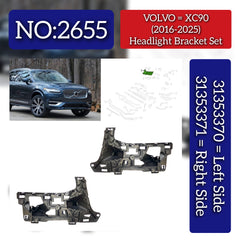 Front HeadLight Brackets Set Left 31353370 Right 31353371 Compatible With VOLVO XC90 I (275) Tag No.2655