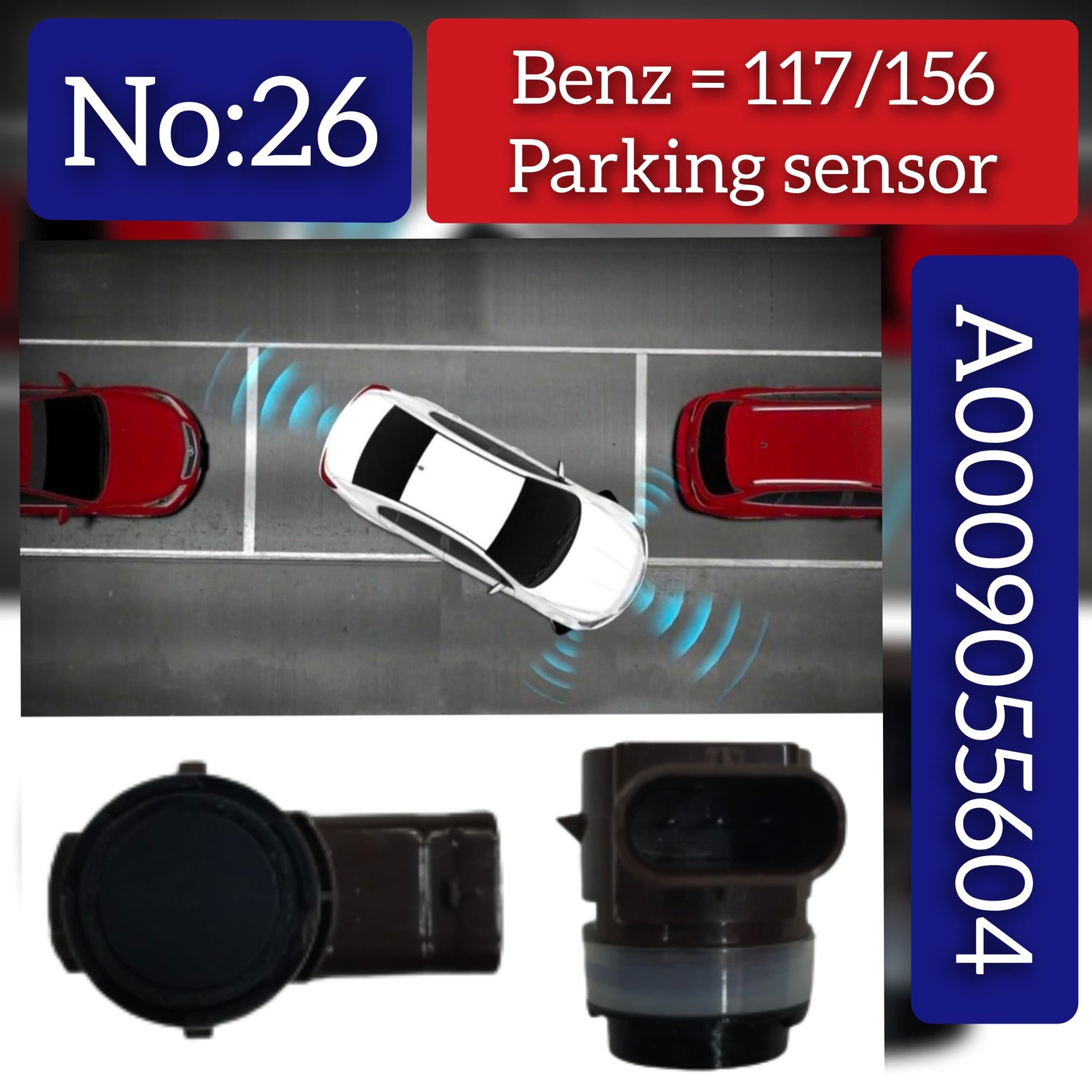 Parking Distance Control Sensors A0009055604 0009055504 0009059300 Compatible With  AUDI A3 & BMW X1 F48, X5 F15 Tag-PS-26