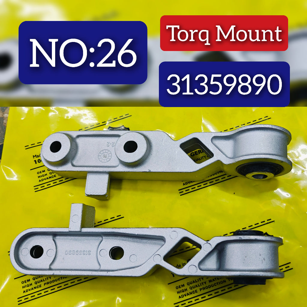 Torq Engine Mounting 31359890 Compatible With VOLVO S90 & VOLVO XC60 I SUV (156) & VOLVO XC90 I (275) Tag No:26
