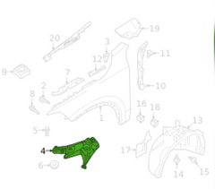 Front Bumper Bracket Left 31468231 &32348053 Right 31468232 & 32348054 Compatible With Volvo S60 Tag No.2705