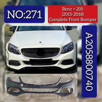 Front Bumper Cover A2058800740 A2058800140 Compatible With MERCEDES BENZ C-CLASS W205 T-1 2015-2018 Tag No.271