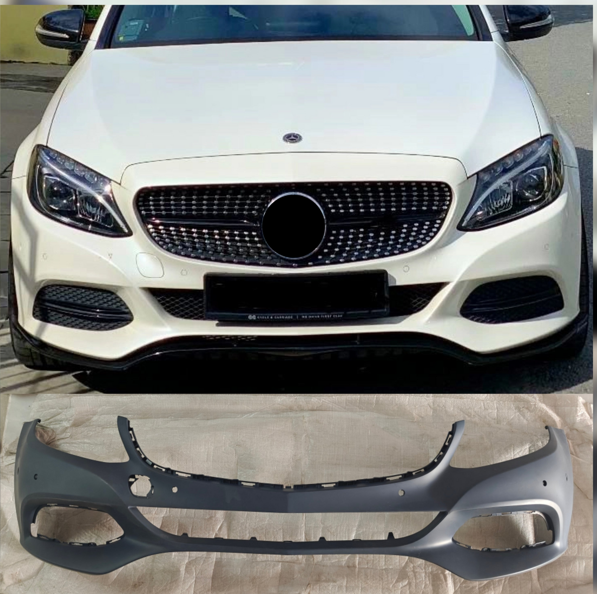 Front Bumper Cover A2058800740 A2058800140 Compatible With MERCEDES BENZ C-CLASS W205 T-1 2015-2018 Tag No.271