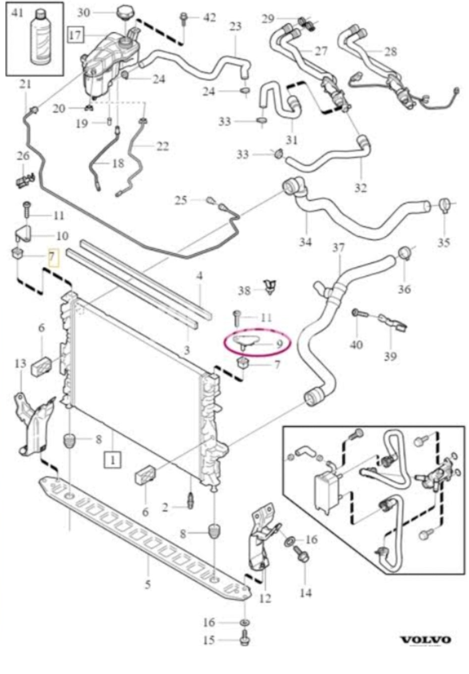 Radiator Bracket Left 30723366 & Right 30723367 Compatible With VOLVO S80/S60/XC60 (2011-2017) Tag No.2751