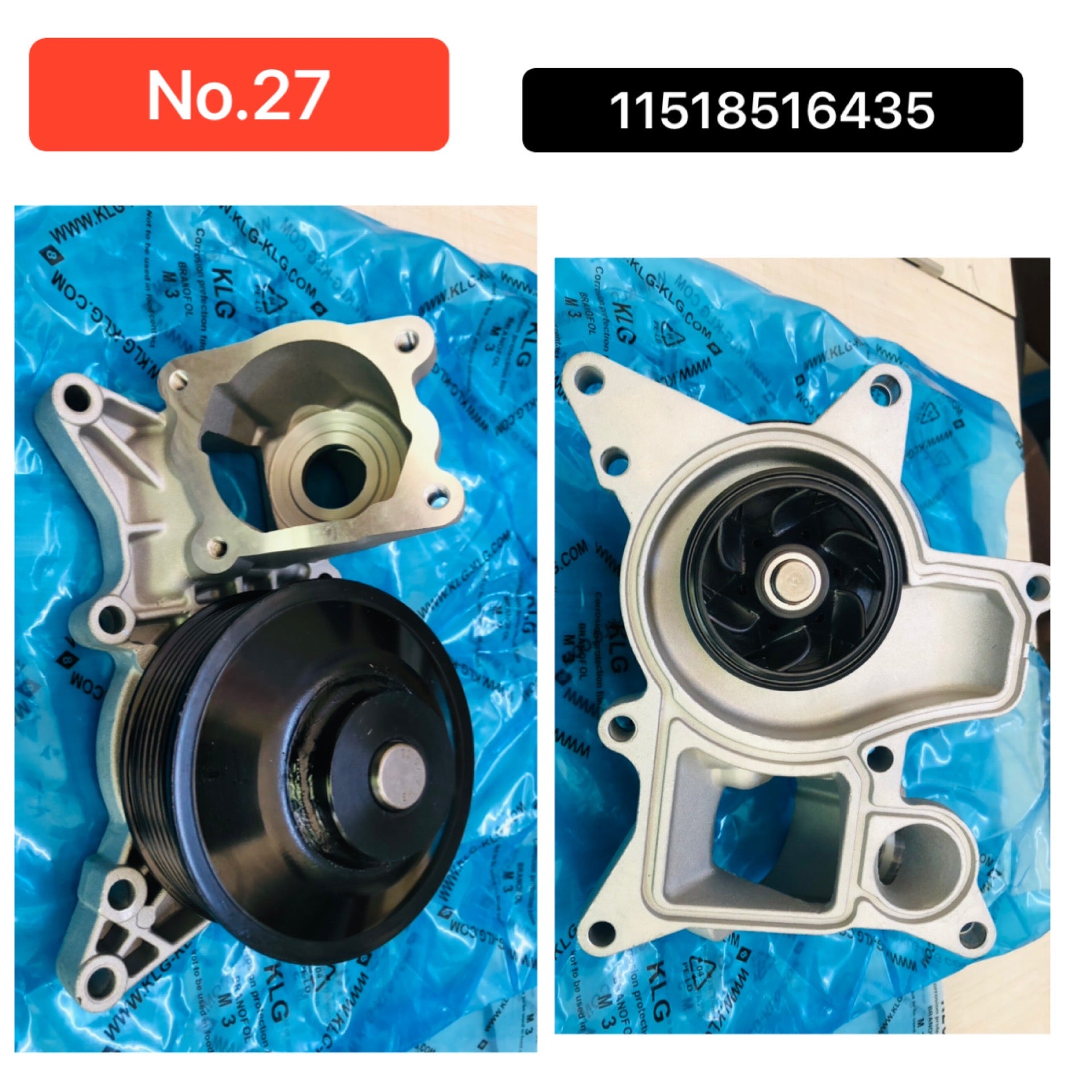 Water Pump 11518516435 11517823428 11518512269 11518512497 For BMW 5 Series F10 & 7 Series F01,F02 & X5 E70 Tag-W-27