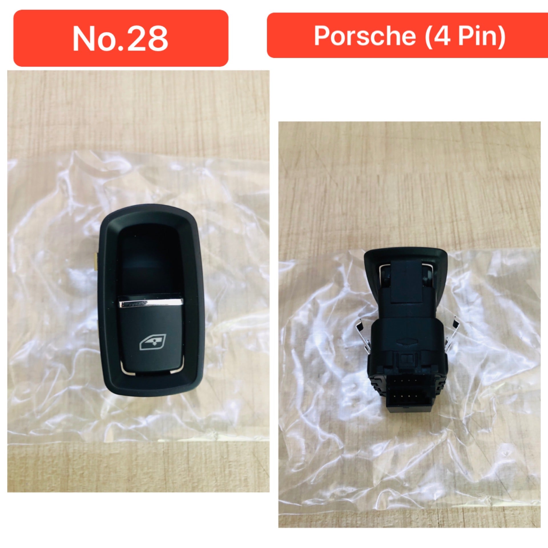 Porsche Cayenne & Panamera Pin Window Black Switch 7PP959855CDML Boxster / Cayenne / Macan / Panamera Tag-SW-28