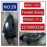 Front Left Fender Liner 2216903330  A2216903330 Compatible With MERCEDES-BENZ S-CLASS W221 Tag-FEM-28
