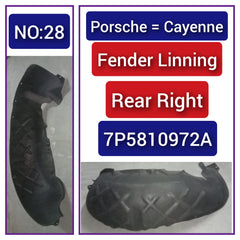 Rear Right Fender Liner 95850497200  7P5810972A Compatible With PORSCHE CAYENNE 958 Tag-FEA-28