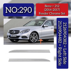 Fender Chrome Set Left 2126904382 & Right 2126904482 Comptible With Mercedes Benz (W212) E-Class (2014-2017) Tag No. 290