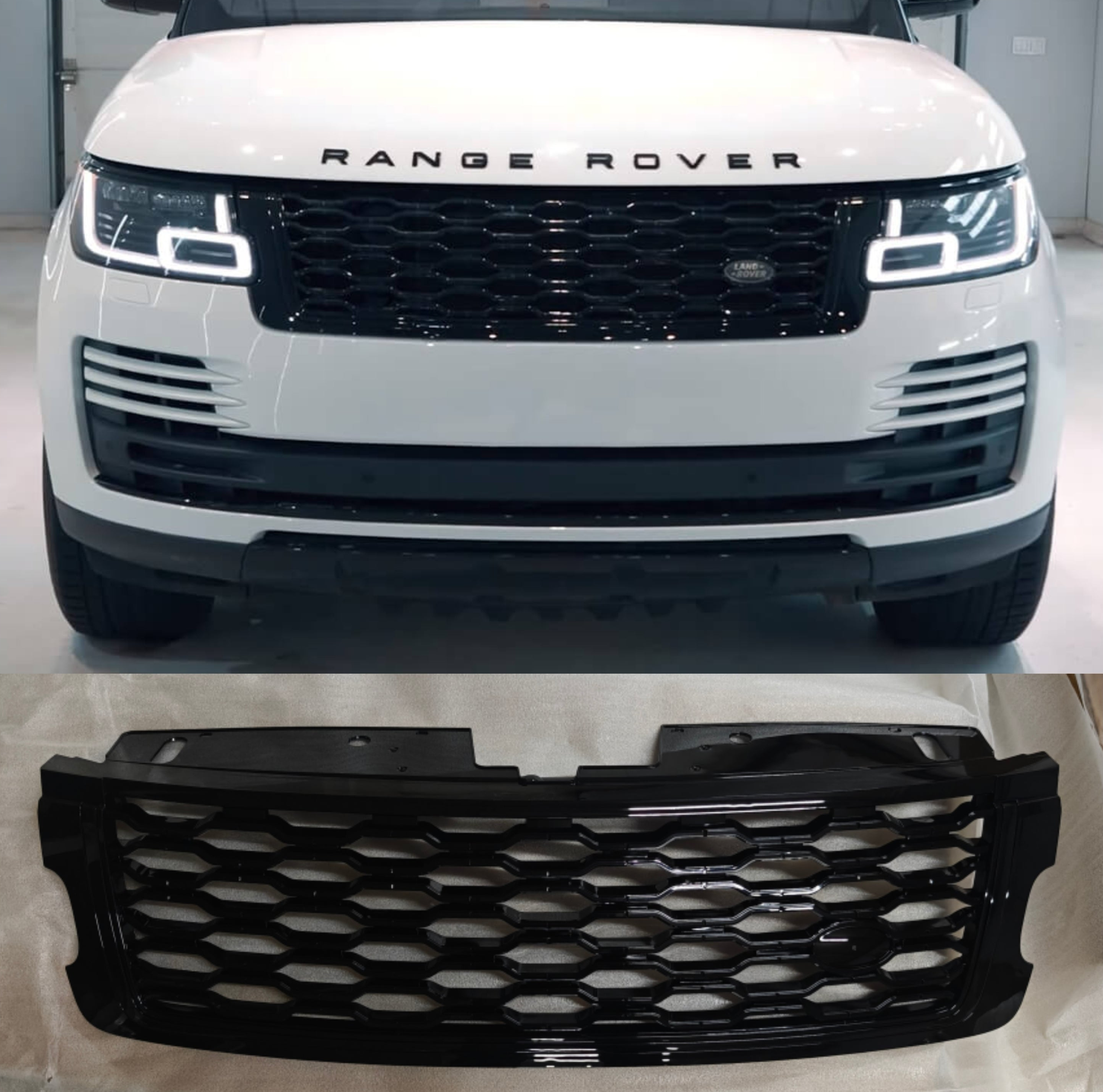 Glossy Black Show Grill LR098080 Compatible With RANGE ROVER VOGUE (L405) (2018-2022) Tag No.29
