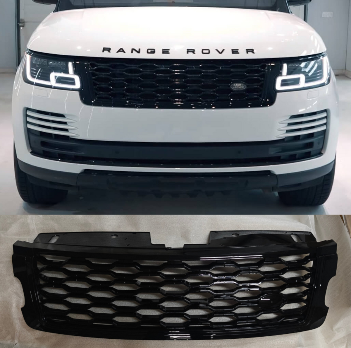 Glossy Black Show Grill LR098080 Compatible With RANGE ROVER VOGUE (L405) (2018-2022) Tag No.29