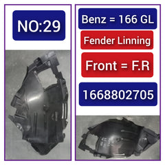 Front Right Fender Liner 1668802705 Compatible With MERCEDES-BENZ GL-CLASS W166 Tag-FEM-29