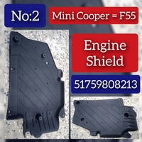 Underside Paneling - Rear Left  51759808213 Compatible with MINI F55 Tag No.2