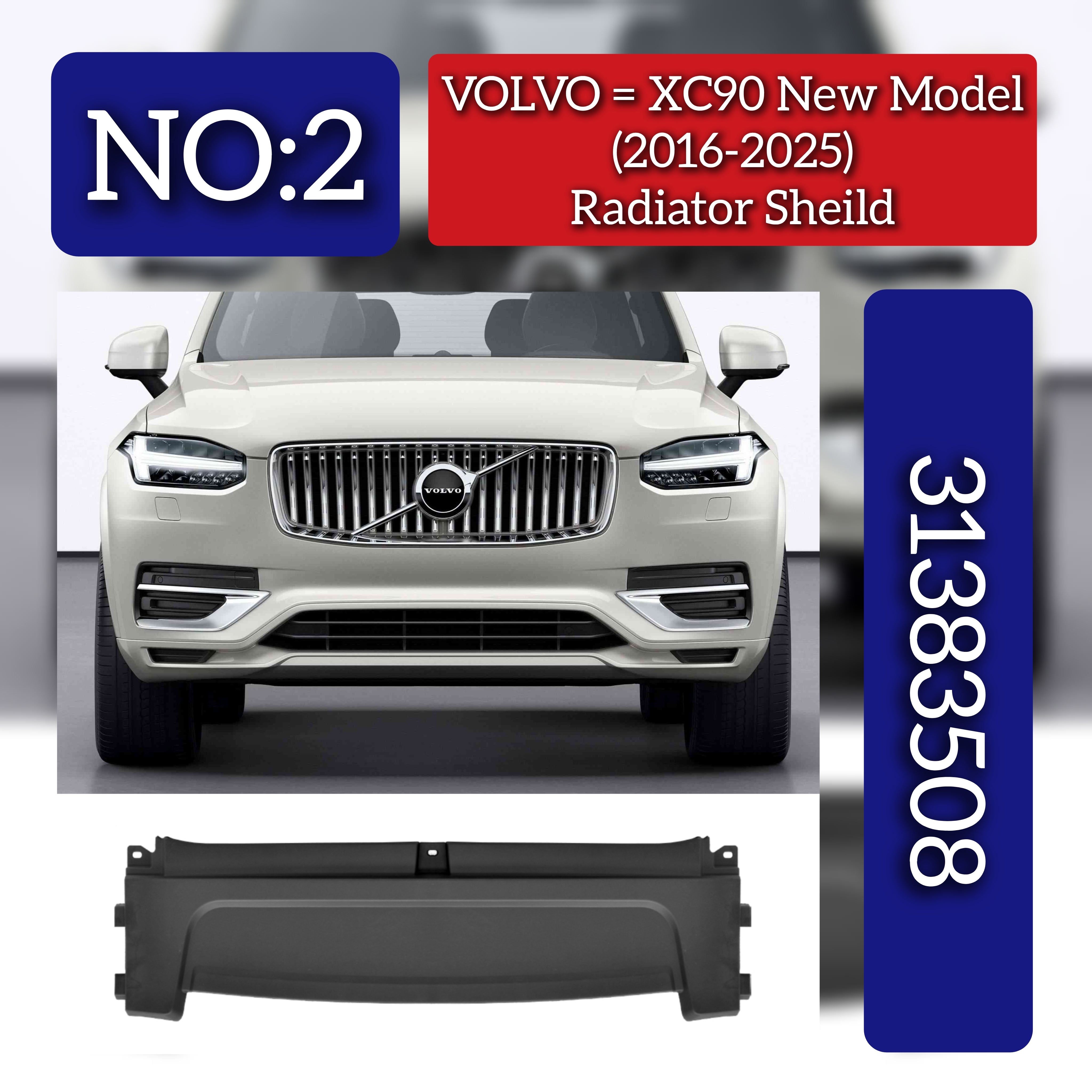 Radiator Sheild 31383508  Compatible With VOLVO XC90 New Model (2016-2025) Tag No.2