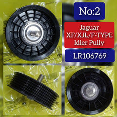 Belt Idler Pulley LR106769 LR010689 LR086058 Compatible with LAND ROVER RANGE ROVER IV (L405) & RANGE ROVER SPORT II (L494) & RANGE ROVER VELAR (L560) Tag no : 2