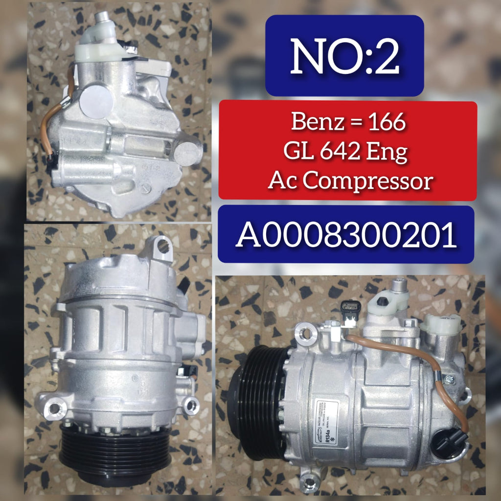 AC Compressor A0008300201 0008300201  Compatible with MERCEDES-BENZ GL-CLASS (X166) & GLS (X166)(642)