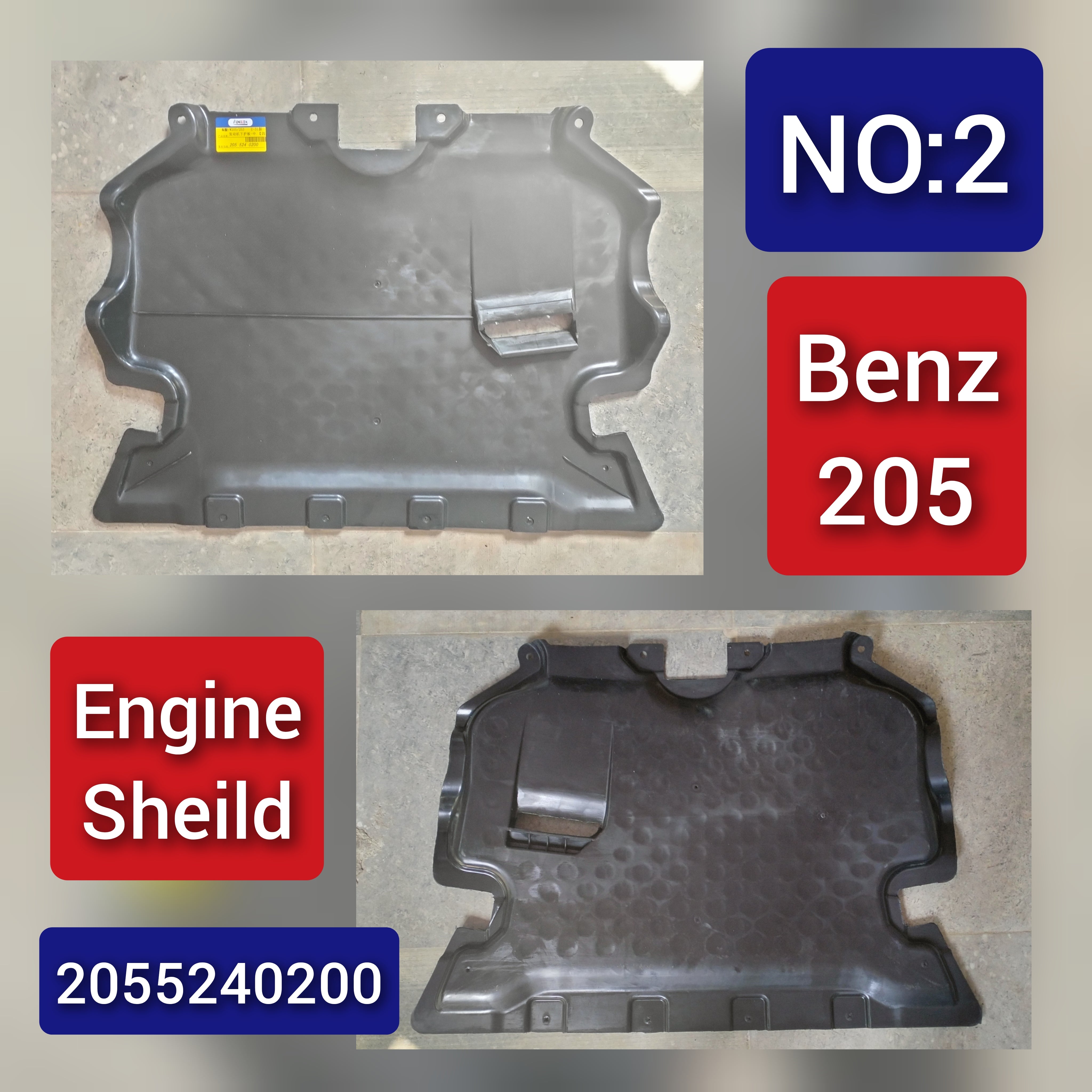 Rear Engine Splash Shield 2055240200 Compatible With MERCEDES-BENZ C-CLASS W205 Tag No.2