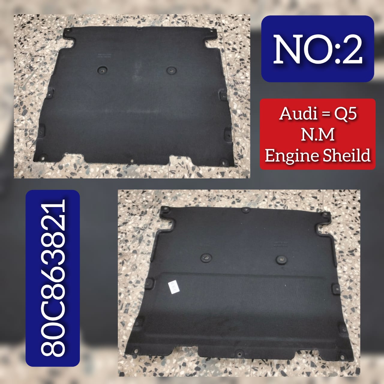 PROTECTION PLATE UNDER ENGINE 80C863821  Compatible With AUDI Q5 Tag No.2