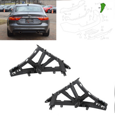 Rear Bumper Bracket Left T2H4367 & Right T2H4366 Compatible With Jaguar XF (2016-2020) Tag No.3003