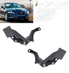 Fender Bracket Left C2Z22219 & Right C2Z22218 Compatible With Jaguar XF (2012-2019) Tag No.3004