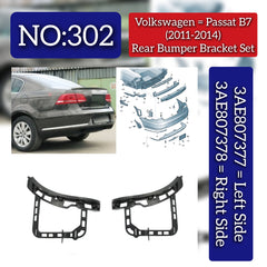 Rear Bumper Bracket Set Left 3AE807377 Right 3AE807378 Compatible With Volkswagen  For Passat B7 Tag No.302