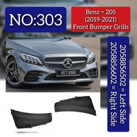 Front Bumper Grill Left 2058856502 A2058856502 & Right 2058856602 A2058856602 Compatible With Mercedes-Benz C-CLASS W205 (2019-2021) Tag No.303