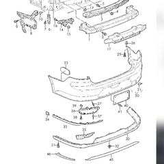 Rear Exaust Pipe Bracket Left 3GD807055 Right 3GD807056 Compatible With Volkswagen PASSAT B8 (362) Tag No.306