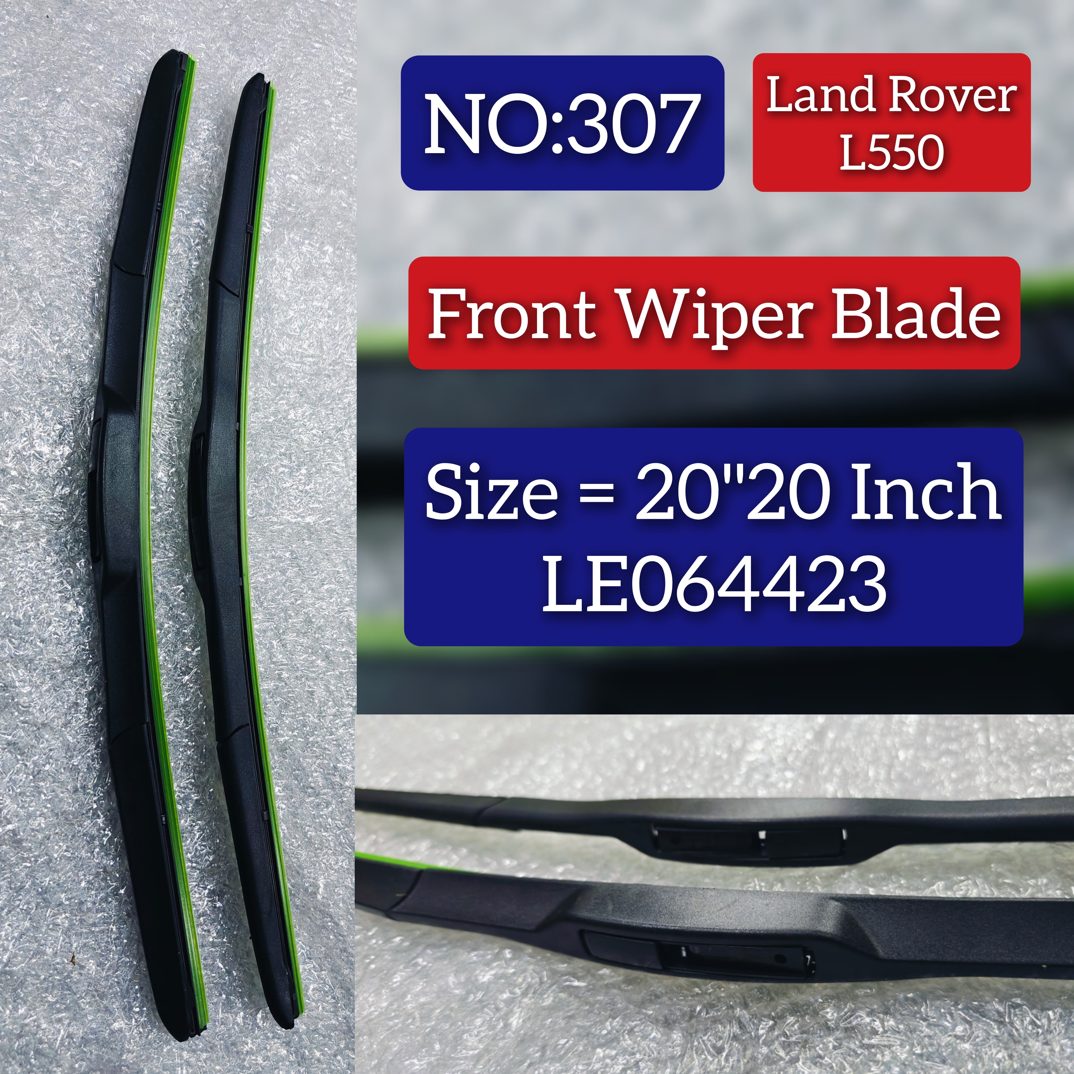 Front Wiper Blade Set (20'20 Inch) LR064423 033023 064423 Compatible with DISCOVERY SPORTS L550 Tag No.307
