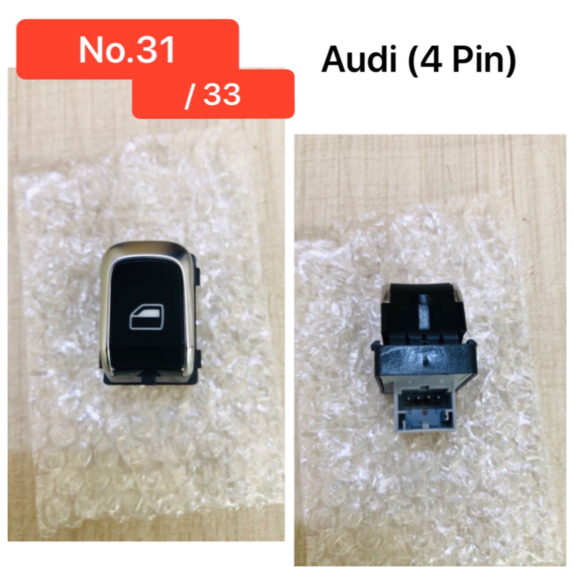 Single Driver Side Electric Power Window Control Switch 8K0959855 8K0959855A 8K0959855V10  Compatible With AUDI R8 (422, 423) & R8 Spyder (427, 429) & TT (8J3) Tag No. 31/33