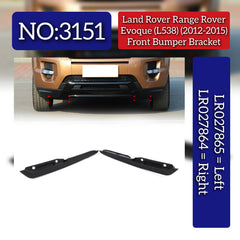 Front Bumper Bracket Right LR027864 & Left LR027865 Compatible With Land Rover Range Rover Evoque - L538 (2012-2015) Tag No.3151
