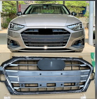 Show Grill Compatible With  Audi A4 B9 Facelift(2020-23) Shiny Grey Chrome  Tag 32