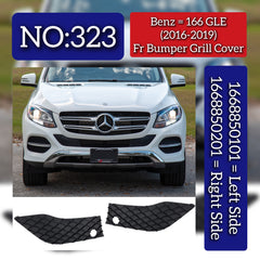 Front Bumper Grill Cover Left 1668850101 & Right 1668850201 Compatible With Mercedes Benz (W166) GLE-Class (2016-2019) Tag No.323