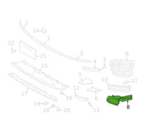 Front Air Duct Brackets Right LR098392 & Left LR098408 Compatible With Land Rover Range Rover Vogue - L405 (2018-2022) Tag No.3253