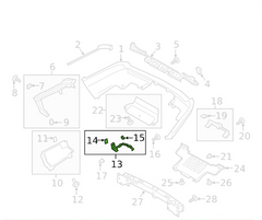 Rear Bumper Bracket Right LR114023 & Left LR114024 Compatible With Land Rover Range Rover Vogue - L405 (2013-2017) Tag No.3258