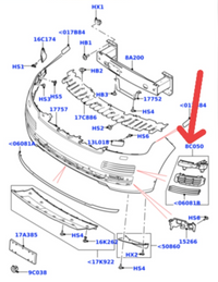 Fog Lamp Bracket Compatible With Land Rover Range Rover Vogue L405 (2013-2017) Tag No.3259