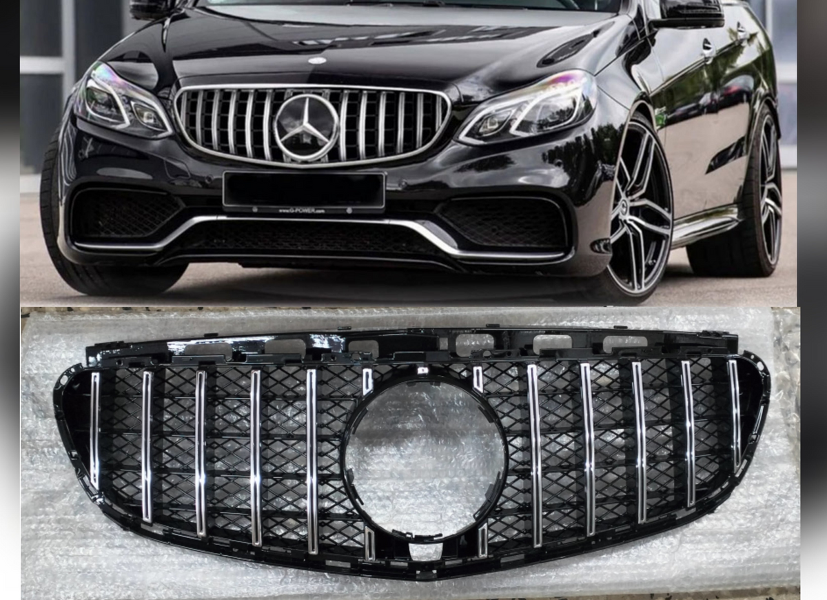 GTR Silver Show Grill Compatible With Mercedes Benz E-CLASS  W212 T-2 Tag 32