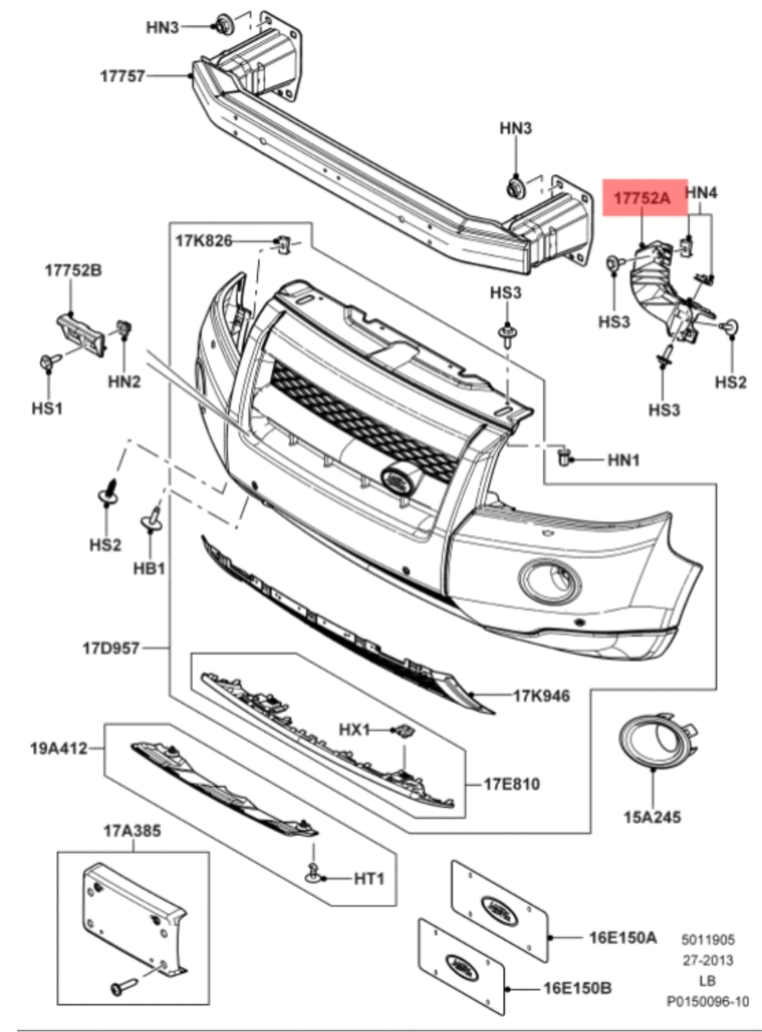 Front Bumper Bracket Right LR002151 & Left LR002150 Compatible With Land Rover 2/ Free Lander 2 - L359 (2009-2015) Tag No.3351