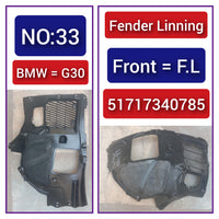 Front Right Fender Liner 51717340785 Compatible With BMW 5 Series G30, F90 Tag-FE-33