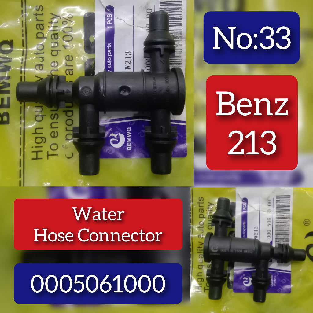 Water Hose Connector (Elbow) 0005061000 Compatible With Mercedes Benz 213 (2015-2026)Tag No.33