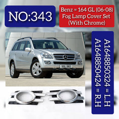 Fog Lamp Cover Left A1648850324 & Right A1648850424 Compatible With MERCEDES-BENZ GL-Class W164 2006-2008 Tag No.343