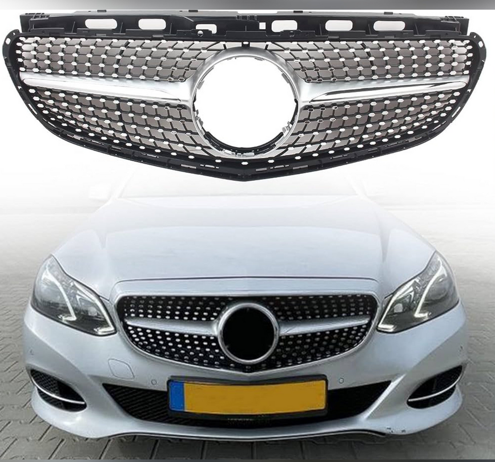 Show Grill  Compatible With Benz = 212 T-2 Diamond Silver Tag 34