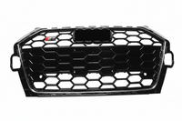 Show Grill  Compatible With Audi A4 B9 Facelift(2020-23) RS4 Black Chrome Tag 34