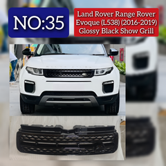 Glossy Black Show Grill Compatible With Land Rover Range Rover Evoque (L538) (2016-2019) Tag No.35