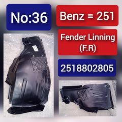 Front Right Fender Liner A2518802805 Compatible With MERCEDES-BENZ R-CLASS W251 Tag-FEM-36